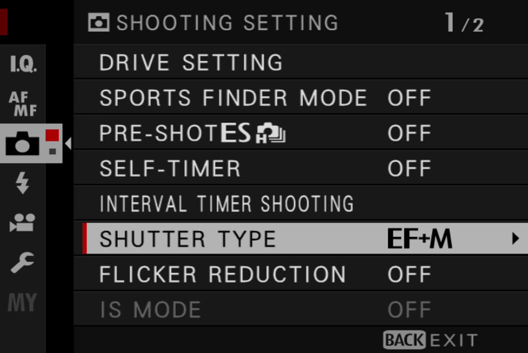 fuji xt3 interval timer