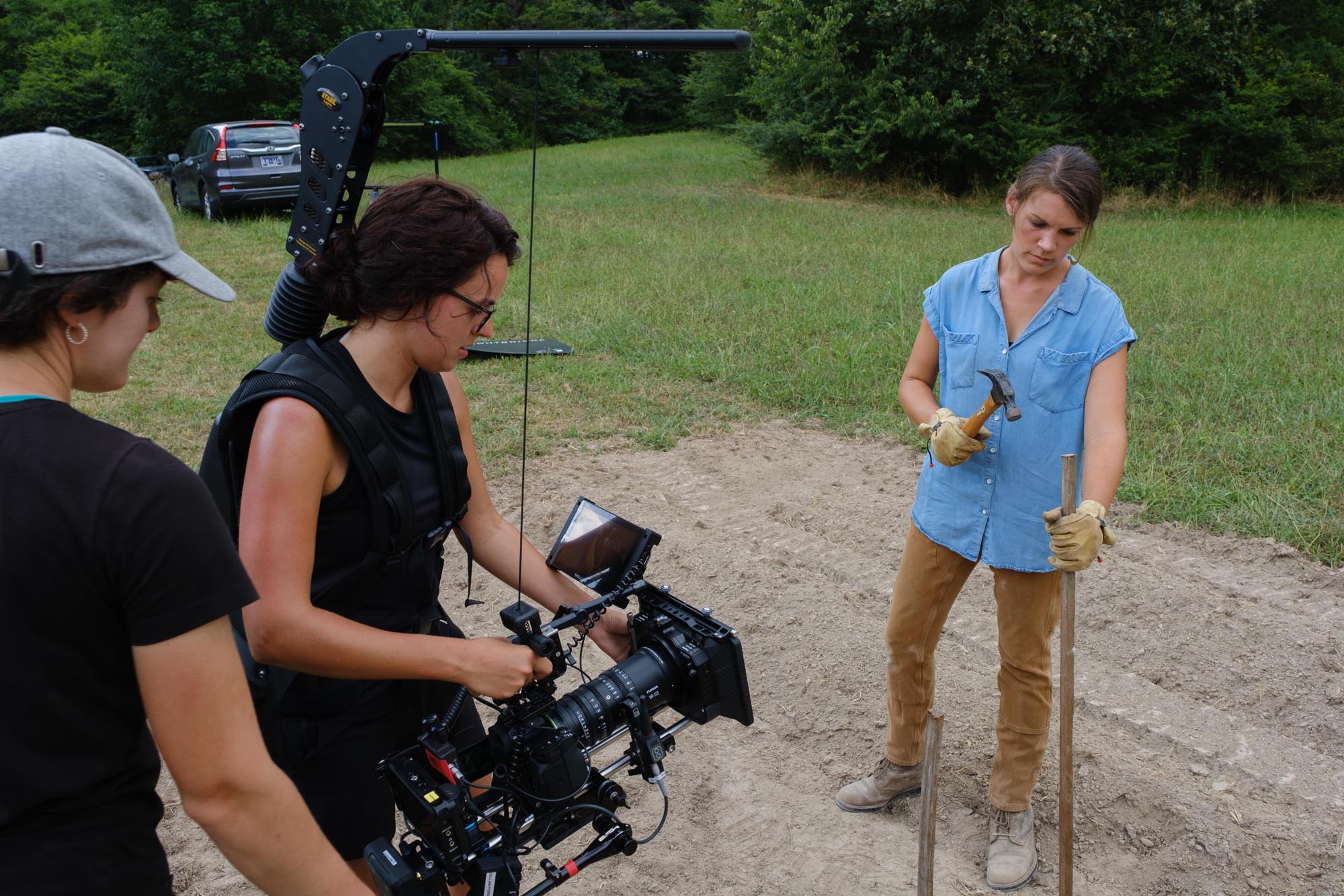 Rachael Porter angles an easyrig X-H2 at her lead actress