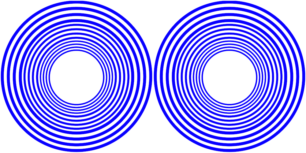 Examples of the moiré effect